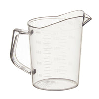 Winco 1 Pint Clear Polycarbonate Measuring Cup with Raised Graduation Markings