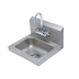 Thumbnail image #1 for T&S Brass Wall-Mounted Stainless Steel Hand Sink with 4