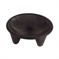 Winco Molcajete Salsa Plate Set, 12 Ounces, Black Polypropylene, 2-Piece