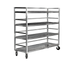 Thumbnail image #1 for 75 x 25 x 72 Inch Aluminum Mobile Shelf Truck / Flight Cart with 2 Shelves