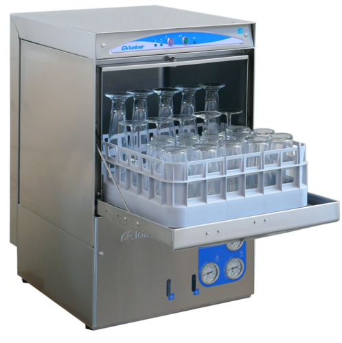 Product image #1 for Lamber DSP3DPS Door-Type Glass Washer with 16" x 16" Rack and Drain Pump