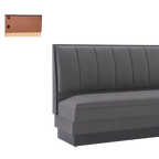 Thumbnail image #1 for ATSMFG ATS AT&S-ASWB-LX36-6CH GR6 Alex Vinyl Wall Booth, 36" high, 6-channel back, removable sinuous spring double-stitch double-stitch seat with