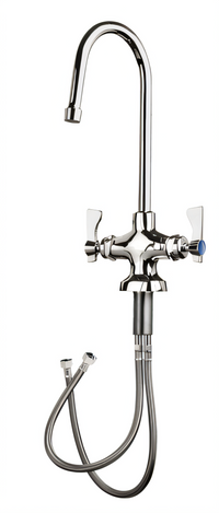 Krowne Royal Series Manual Lavatory Faucet with Rigid Gooseneck Spout