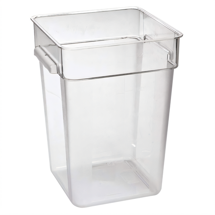 Product image #1 for Omcan 22 Quart Square Clear Polycarbonate Food Storage Container