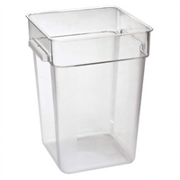 Omcan 22 Quart Square Clear Polycarbonate Food Storage Container