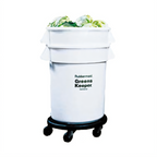 Thumbnail image #1 for Rubbermaid Commercial Products BRUTE FG263600WHT 32-Gallon Produce Container with Lid, Dolly, and Built-In Reservoir