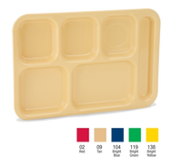 Vollrath Traex 6-Compartment Right-Hand School Compartment Tray, ABS, Bright Blue