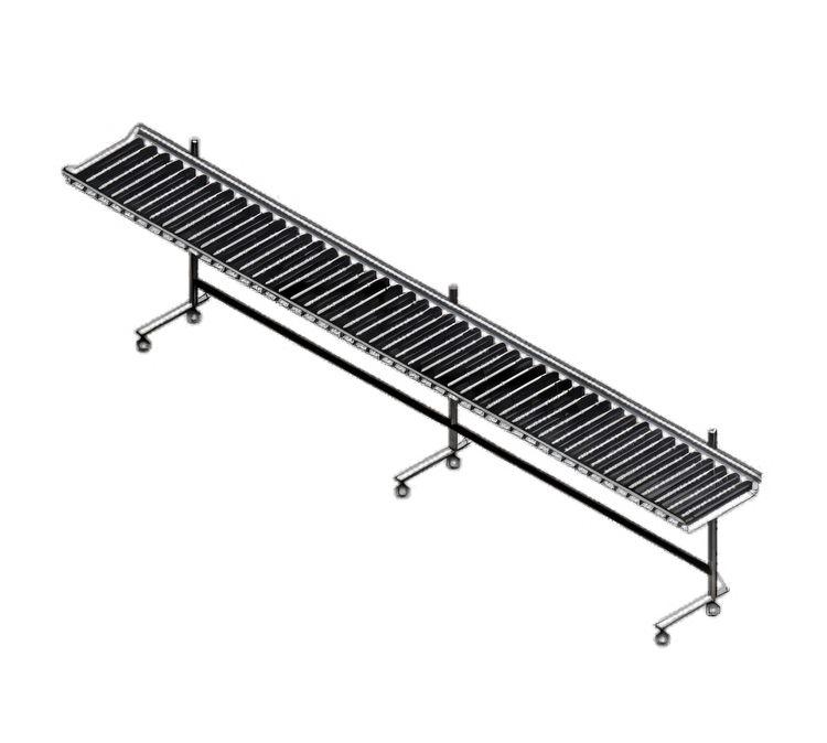Product image #1 for Dinex DXIESRC4 4-Foot Cantilever Tray Make-Up Conveyor with PVC Rollers