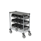 Thumbnail image #1 for Metro Chain Reaction CR1430CC Mobile 2-Tier Condiment Cart with 13 Bins, Stainless Steel Top, Adjustable Wire Shelf and Swivel Casters