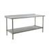 Thumbnail image #1 for BlendPort Budget Series 72-Inch W x 30-Inch D Stainless Steel Work Table with Rear Upturn and Adjustable Undershelf