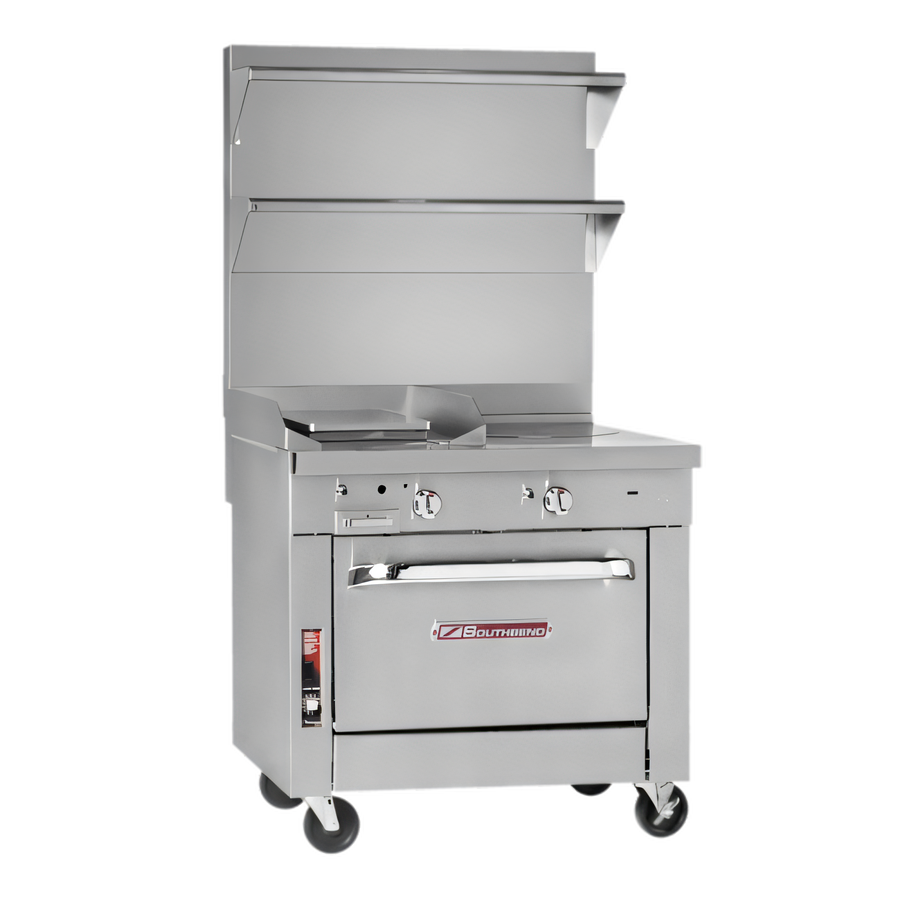 Product image #1 for Southbend Platinum Heavy Duty 32-Inch Gas Range with 16-Inch Hot Top, 16-Inch Charbroiler and Standard Oven