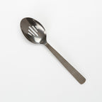 Thumbnail image #1 for American Metalcraft BLHSS10 10-Inch Slotted Serving Spoon, Hammered Vintage Black, 18/0 Stainless Steel Case of 72