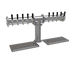 Thumbnail image #1 for 10-Faucet Countertop Pipe Tee Draft Dispensing Tower, Air-Cooled, Stainless Steel