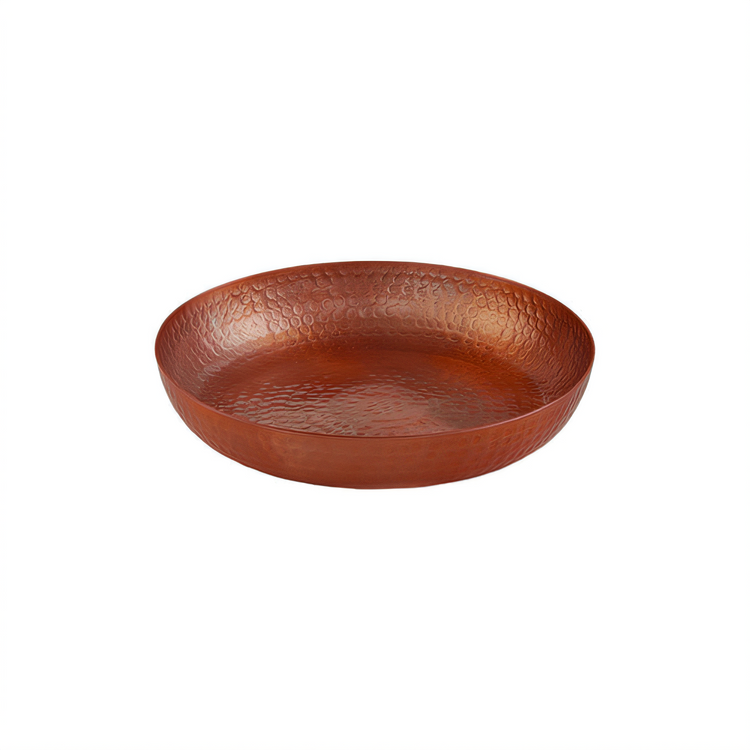 Product image #1 for American Metalcraft Copper Hammered Aluminum Seafood Tray, 80 oz., 12-Inch Round, Single-Wall