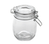 Thumbnail image #1 for 26 oz. Clear Glass Mason Jar Condiment Jar with Hinged Lid