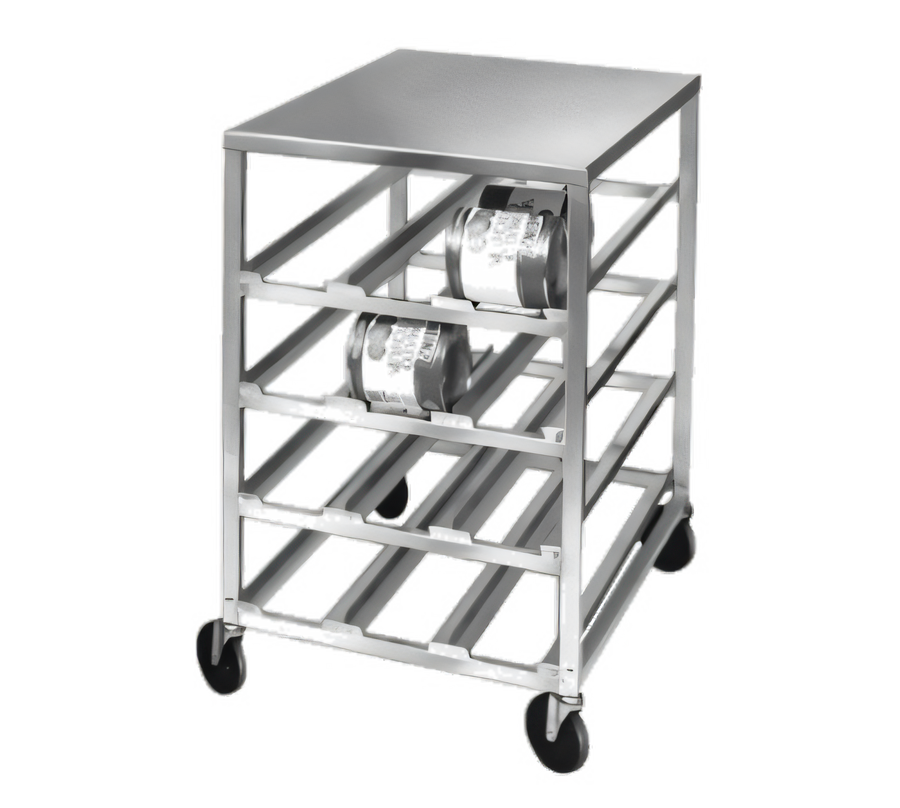 Product image #1 for Half-Size Mobile All-Welded Aluminum Can Rack with Aluminum Top, 72 #10 Can Capacity