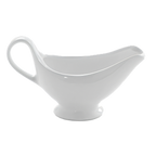 Thumbnail image #1 for American Metalcraft GB8 9 oz Medium White Porcelain Gravy Boat with Tapered Spout Case of 16