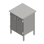Thumbnail image #1 for John Boos EBHS4-30120 120 x 30 Inch 14-Gauge 300-Series Stainless Steel Enclosed Work Table with Hinged Doors