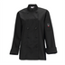 Thumbnail image #1 for Women's Tapered Fit Double-Breasted Chef Jacket with Thermometer/Pen Pocket, Black, Small, 3/4 Sleeve