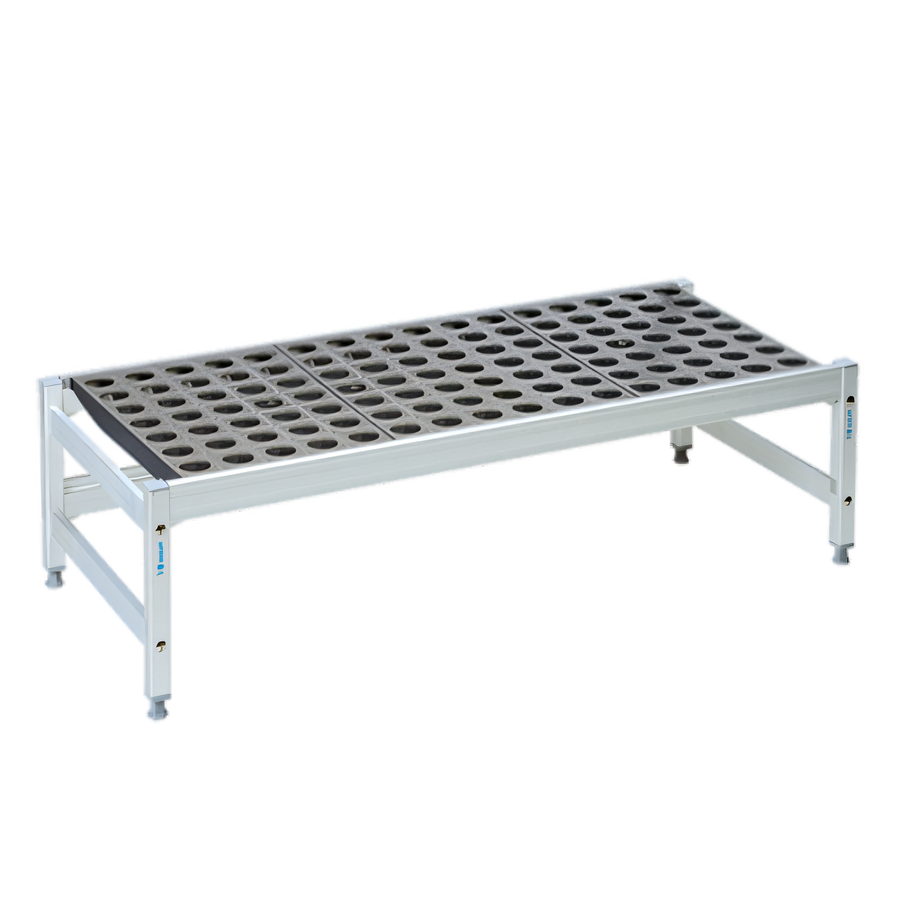 Product image #1 for Fermostock 38-Inch W x 14-Inch D x 12-Inch H Aluminum Dunnage Rack with Adjustable Composite Feet