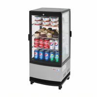 Turbo Air Diamond Glass Pass-Through Countertop Refrigerated Display Case with 2 Hinged Glass Doors and 3 Shelves, 3.0 Cu. Ft.