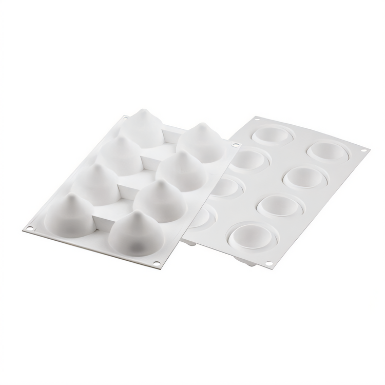 Product image #1 for Silikomart Curve Flex Series Goutte Teardrop Silicone Pastry Mold, 8-Cavity