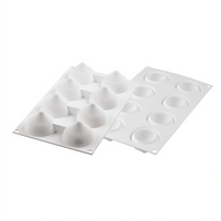 Silikomart Curve Flex Series Goutte Teardrop Silicone Pastry Mold, 8-Cavity