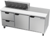 Thumbnail image #1 for Beverage-Air 72-Inch Three-Section Sandwich Top Refrigerated Prep Table with 2 Doors and 4 Drawers