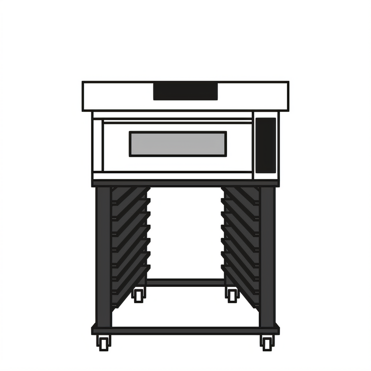 Product image #2 for Moretti Forni iDeck iD 72/72 Single Deck Electric Pizza Oven with Stand and Hood