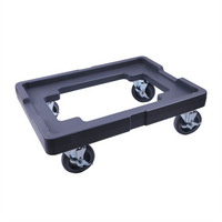Omcan Black Polyethylene Dough Proofing Box Dolly for 18 x 26 Inch Dough Boxes