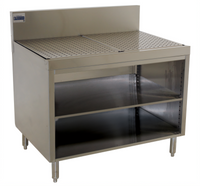 Advance Tabco Prestige Supreme Underbar Drainboard Cabinet, Open Front, 48 Inch x 25 Inch x 36 Inch, Stainless Steel