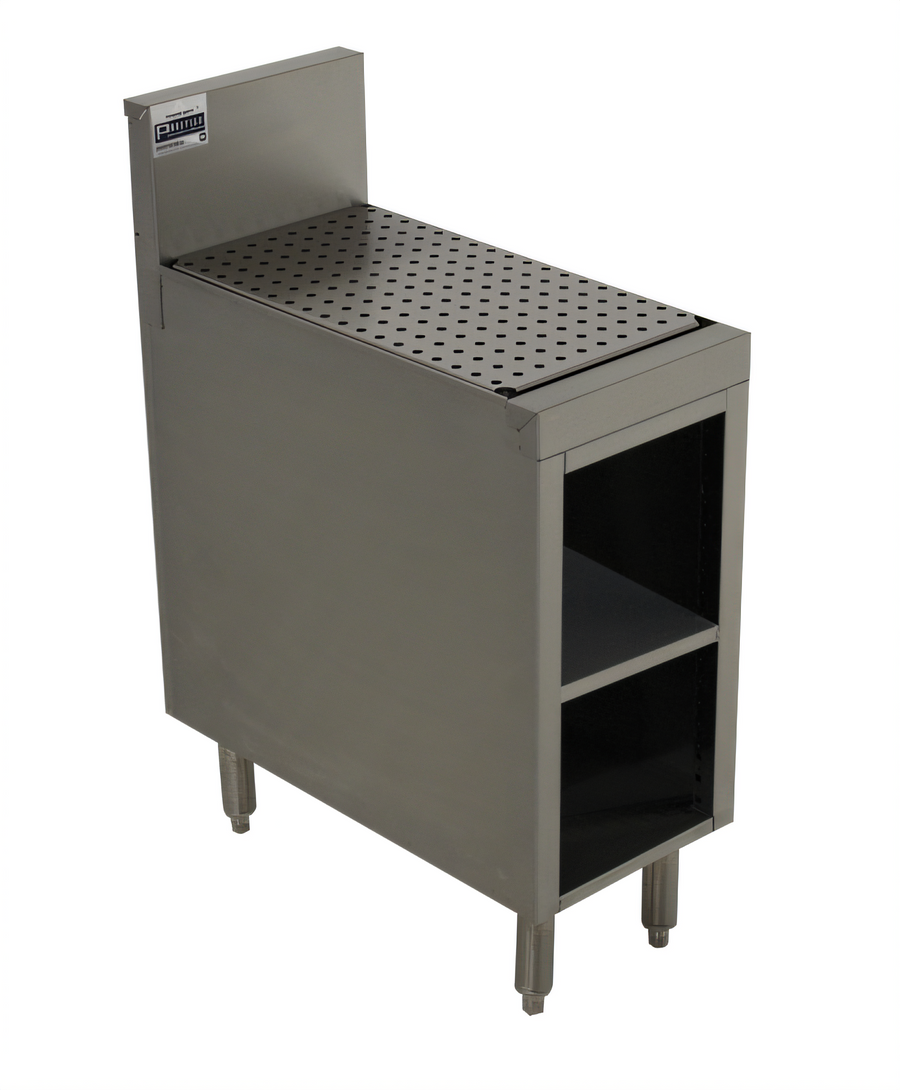 Product image #1 for Advance Tabco Prestige Supreme 12-Inch Open Front Underbar Drainboard Cabinet with 7-Inch Backsplash