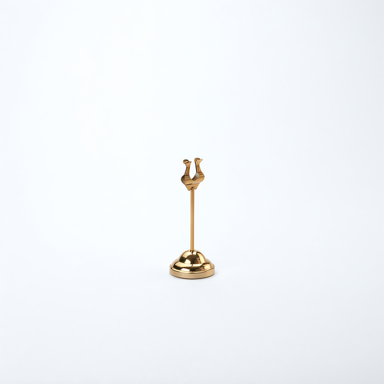 Product image #1 for American Metalcraft Gold Harp Weighted Tabletop Number Stand, 6-Inch