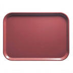 Thumbnail image #2 for Cambro Camtray® 1014410 Rectangular Fiberglass Cafeteria Tray, 10-5/8 x 13-3/4 in., Raspberry Cream Case of 12