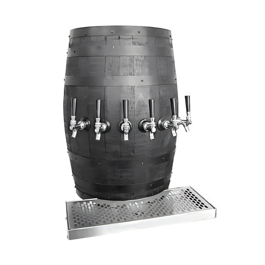 Product image #1 for Glastender Wood Barrel Wall-Mount Glycol-Cooled Draft Dispensing Tower with 5 Faucets