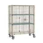 Thumbnail image #1 for Metro MetroMax Q MQSEC55VE-2MQ Mobile Wire Security Cage, 52-3/4"W x 27-13/16"D x 67-13/16"H, 2 Shelves, 5-Inch Casters