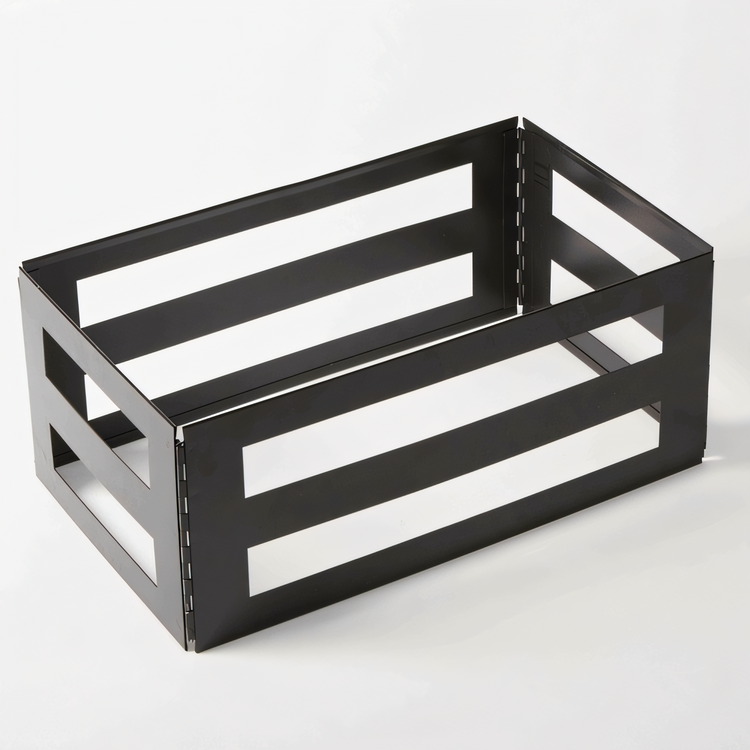Product image #1 for American Metalcraft Full-Size Collapsible Iron Serving Crate, Black Powder-Coated