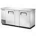 Thumbnail image #1 for True TBB-3-S-HC Two-Section Solid Swing Door Back Bar Cooler, 69-1/8 Inch, Left-Side Self-Contained Refrigeration