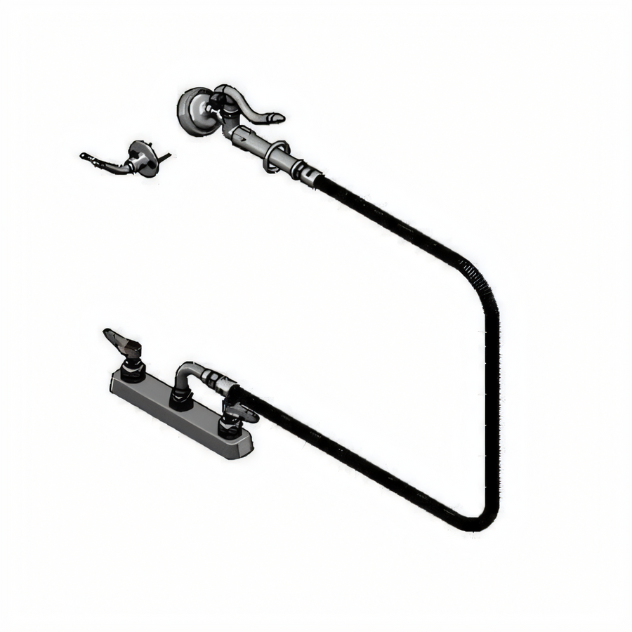 Product image #1 for T&S Brass Workboard Mixing Faucet with 68-Inch Hose and 1.15 GPM Angled Spray Valve