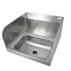 Thumbnail image #1 for John Boos Pro-Bowl PBHS-W-1410-1DM-SSLR Wall-Mounted Stainless Steel Hand Sink, 14 x 10 x 5-Inch Bowl, Side Splashes
