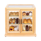 Thumbnail image #1 for Koolmore KM-BDW-25E Artisan Wooden Bakery Upright Display Case, 3.35 cu. ft., Countertop, 25"W x 17"W x 23"H, (2) tempered glass shelves, (2) swing
