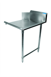 BK Resources Heavy Duty Straight Clean Dishtable, 60-Inch Left-to-Right, 304 Stainless Steel Top, 10-Inch Backsplash