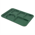 Thumbnail image #2 for Carlisle Left-Handed 6-Compartment Rectangular Compartment Tray, 14 x 10 Inches, Forest Green Melamine