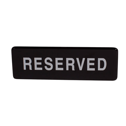 Product image #1 for Reserved Information Sign, 9 x 3 Inches, Black Background with White Imprint