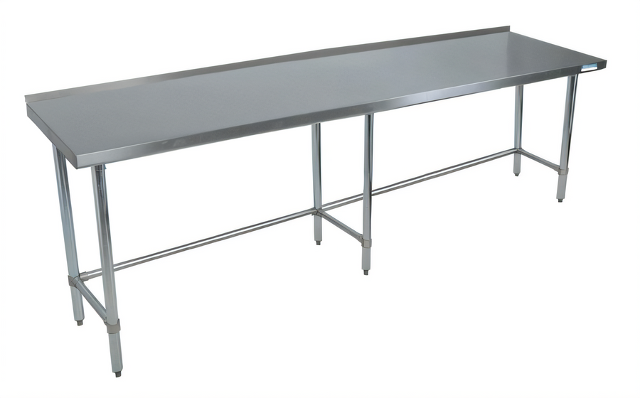 Product image #1 for BK Resources 84 Inch x 18 Inch Open Base Riser Top Stainless Steel Work Table