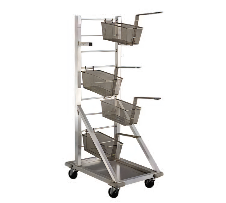Product image #1 for New Age 1210 Mobile Fry Basket Rack, 18-Basket Capacity