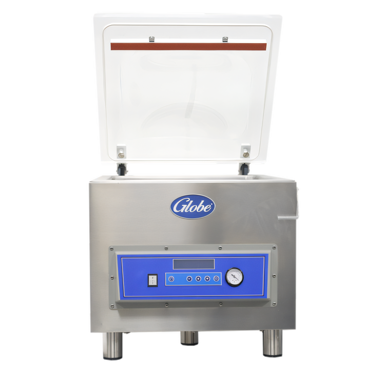 Product image #1 for Globe Advanced Countertop Single-Chamber Vacuum Packaging Machine with 16.5-Inch Seal Bar and Gas Flush