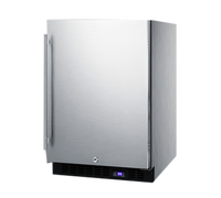 Summit Commercial 24-Inch Undercounter All-Freezer, 4.7 Cu. Ft., Built-In/Freestanding, Stainless Steel