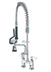 Thumbnail image #1 for Krowne Royal Series Space Saver Deck-Mount Pre-Rinse Assembly with Add-On Faucet, 4-Inch Centers