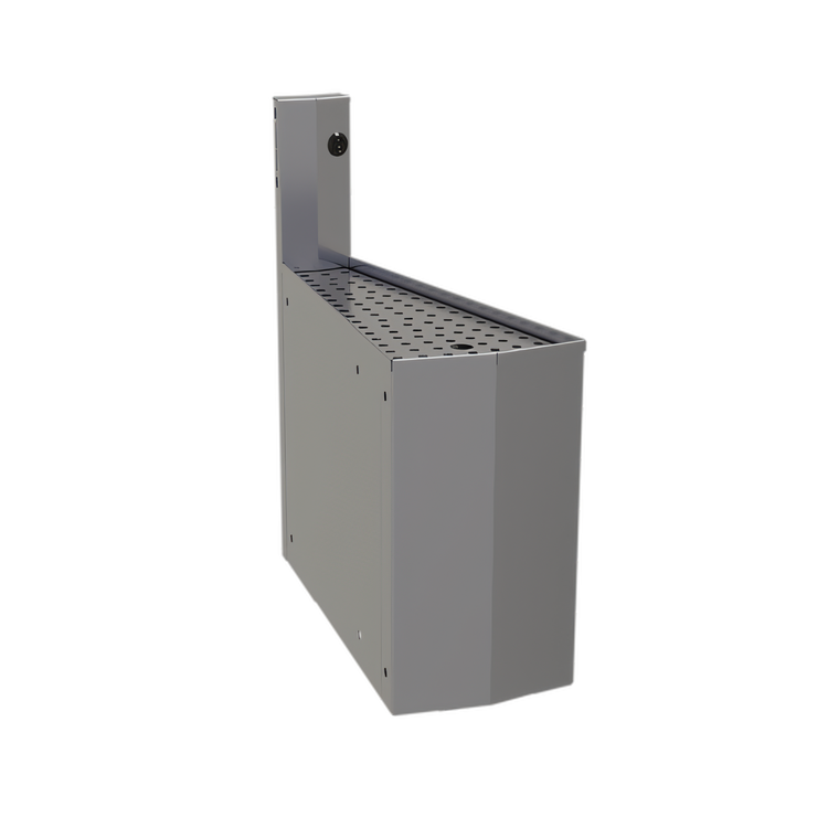 Product image #1 for Glastender Underbar Outside Wedge Corner Drainboard with Backsplash, 15° Angle, 19-Inch Deep, Stainless Steel, No Legs